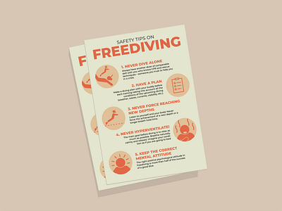 freediving infographic poster