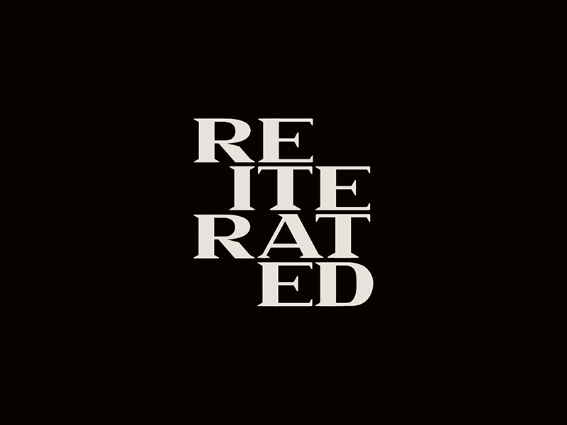 Reiterated typography