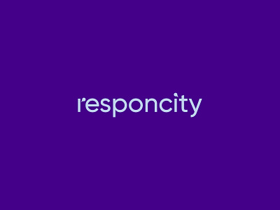 responcity logo app brand branding city feedback logo logotype startup type type mark typography