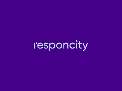 responcity logo app brand branding city feedback logo logotype startup type type mark typography