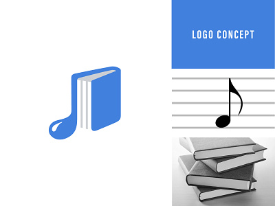 Tone + Book Logo book branding design icon logo music tone