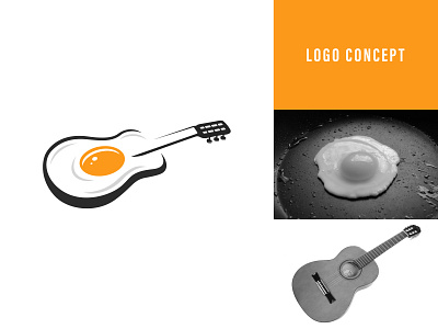 Egg + Guitar Logo branding design egg guitar illustration logo minimal music