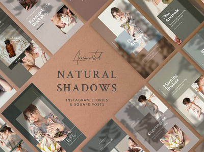 Natural Shadows Stories - l Kit Social Media business creative design instagram instagram banner instagram post instagram stories instagram story instagram template post posts shadow shadows social media social media pack social media template stories story template templates