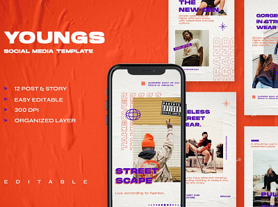 YOUNGS- Instagram Stories & Post business design instagram instagram banner instagram post instagram post design instagram post template instagram posts instagram posts template instagram stories instagram story template instagram template posts socia lmedia template social media social media pack stories story template website