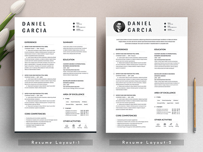 Clean & Professional Editable Word Apple Pages Cv Resume Templat
