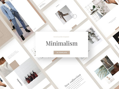 Minimalism - Social Media Template blog blogger design fashion instagram instagram banner instagram post instagram stories instagram template modern post posts social media social media pack social media template social media templates stories story template templates