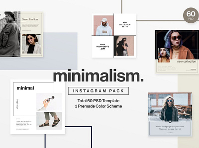 Minimalism - Instagram Pack clean design elegant instagram instagram banner instagram post instagram stories instagram story template instagram template minimal post posts simple social media social media pack social media template stories story template templates