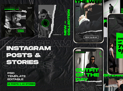 Project Instagram Posts & Stories design instagram instagram banner instagram post instagram posts instagram posts template instagram stories instagram story instagram story template instagram template posts project social media social media banner social media design social media pack social media templates stories story template