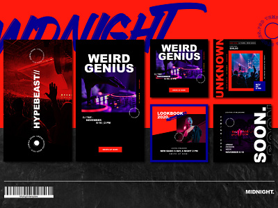 Midnight Instagram Post & Stories PSD Template branding creative digital art instagram instagram banner instagram post instagram post design instagram post template instagram posts instagram posts template instagram stories instagram template midnight modern post posts social media social media template social media templates story