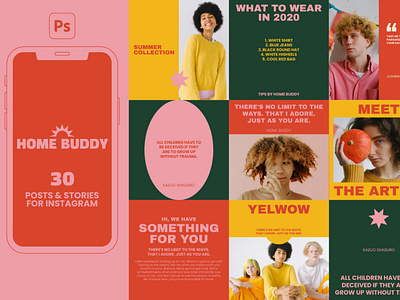 Colorful Instagram Templates - Posts & Stories advertising branding colorful design instagram instagram banner instagram post instagram posts instagram posts template instagram stories instagram stories pack instagram stories template instagram story instagram template instagram templates modern post posts social media social media template