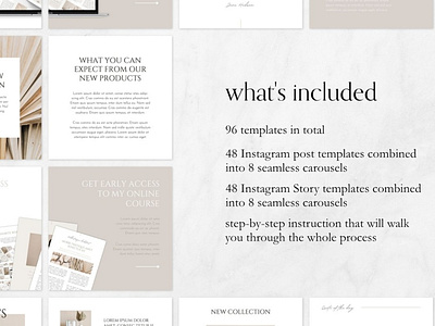 Minimal Instagram Carousel Templates by Master Templates on Dribbble