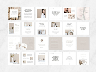 Minimal Instagram Carousel Templates by MyTemplates on Dribbble