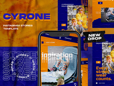 Cyrone Instagram Posts Stories Template advertising branding color design instagram instagram banner instagram post instagram posts instagram posts template instagram stories instagram stories pack instagram stories template instagram template instagram templates posts simple social media social media pack social media template stories