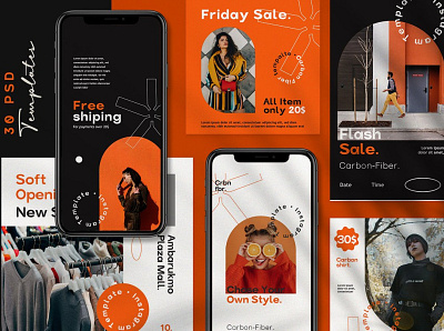 Carbon - Instagram Posts & Stories branding design instagram instagram banner instagram post instagram posts instagram stories instagram stories pack instagram stories template instagram story instagram story template instagram template post posts social media social media pack social media template stories story template