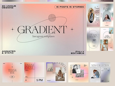 Gradient Aesthetic Insta Templates