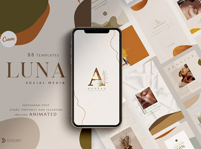 Luna - Social Media Pack advertising branding design instagram instagram banner instagram post instagram stories instagram stories pack instagram stories template instagram story instagram story template instagram template instagram templates post posts social media social media pack social media template stories template