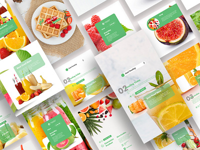 Fresh Food Beverage Instagram Posts & Stories branding design food food and drink food app fresh instagram instagram banner instagram post instagram posts instagram stories instagram template neon post social media social media pack social media template stories story template