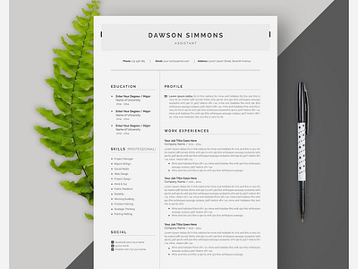 Resume Template 3 Page | CV Template