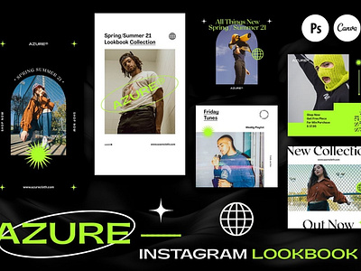 Azure Instagram Lookbook Templates