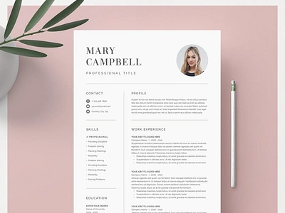 Word Resume & Cover Letter Template classic clean curriculum cv cv design cv template docx elegant job letter minimal minimalist modern portfolio professional responsive resume resume design resume template vitae