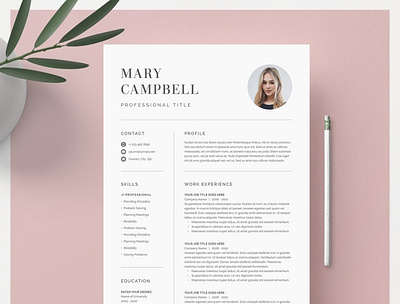 Word Resume & Cover Letter Template classic clean curriculum cv cv design cv template docx elegant job letter minimal minimalist modern portfolio professional responsive resume resume design resume template vitae