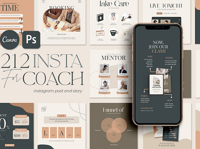 Instagram eCourse Templates advertising branding coach design ecourse ecourse templates instagram instagram banner instagram post instagram post template instagram posts instagram stories instagram story template instagram template instagram templates social media social media template stories template templates