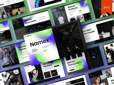 Namex Multipurpose Template clean colorful company corporate google slides keynote modern multipurpose multipurpose template photography pitchdeck portfolio powerpoint presentation studio template unique web design web development website