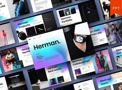 Herman Multipurpose Template clean colorful company corporate google slides keynote modern multipurpose multipurpose template photography pitchdeck portfolio powerpoint presentation studio template unique web design web development website