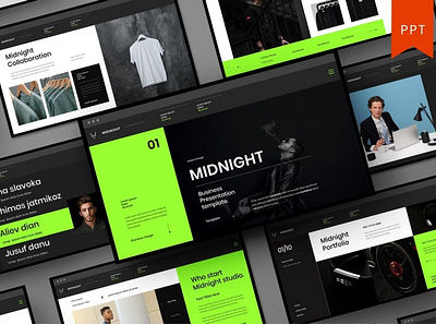 Midnight Multipurpose Template clean colorful company corporate google slides keynote modern multipurpose multipurpose template photography pitchdeck portfolio powerpoint presentation studio template unique web design web development website