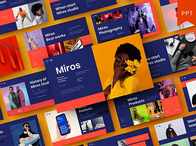 Miros Multipurpose Template clean colorful company corporate google slides keynote modern multipurpose multipurpose template photography pitch deck portfolio powerpoint presentation studio template unique web design web development website