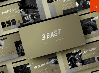 Beast Multipurpose Template clean colorful company corporate google slides keynote modern multipurpose multipurpose template photography pitch deck portfolio powerpoint presentation studio template unique web design web development website