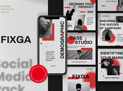 Fixga Instagram Posts & Stories blog blogger branding design instagram instagram banner instagram post instagram posts instagram stories instagram story template instagram template modern post posts social media social media pack social media template stories story template