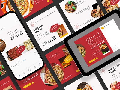 Food Instagram Posts & Stories blog blogger branding design instagram instagram banner instagram post instagram posts instagram stories instagram story template instagram template modern post posts social media social media pack social media template stories story template