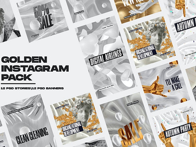 Golden Instagram Posts & Stories