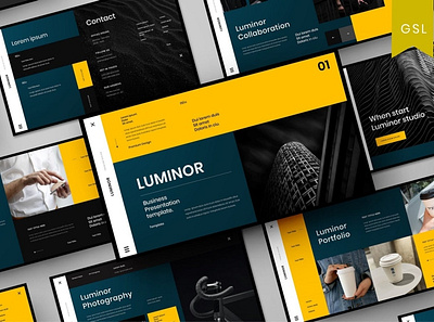 Luminor - Multipurpose Template clean colorful company corporate google slides keynote modern multipurpose multipurpose template photography pitch deck portfolio powerpoint presentation studio template unique web design web development website