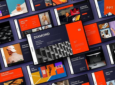 Diamond – Multipurpose Template clean colorful company corporate diamond google slides keynote modern multipurpose multipurpose template photography pitch deck portfolio powerpoint presentation studio unique web design web development website