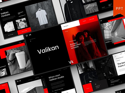 Valikan Multipurpose Template clean colorful company corporate google slides keynote modern multipurpose multipurpose template photography pitch deck portfolio powerpoint presentation studio template unique web design web development website