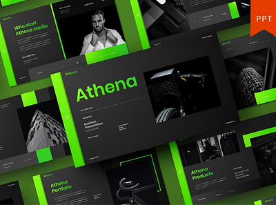 Athena Multipurpose Template clean colorful company corporate google slides keynote modern multipurpose multipurpose template photography pitch deck portfolio powerpoint presentation studio template unique web design web development website