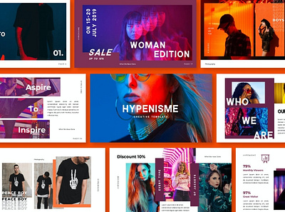 Hypenisme Multipurpose Template clean colorful company corporate google slides keynote modern multipurpose multipurpose template photography pitch deck portfolio powerpoint presentation studio template unique web design web development website