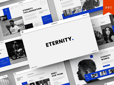 Eternity Multipurpose Template clean colorful company corporate google slides keynote modern multipurpose multipurpose template photography pitch deck portfolio powerpoint presentation studio template unique web design web development website