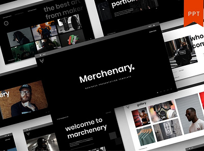 Merchenary Multipurpose Template clean colorful company corporate google slides keynote modern multipurpose multipurpose template photography pitch deck portfolio powerpoint presentation studio template unique web design web development website