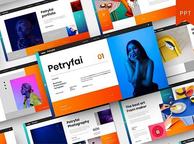 Petryfai Multipurpose Template clean colorful company corporate google slides keynote modern multipurpose multipurpose template photography pitch deck portfolio powerpoint presentation studio template unique web design web development website