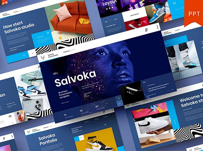 Salvoka Multipurpose Template clean colorful company corporate google slides keynote modern multipurpose multipurpose template photography pitch deck portfolio powerpoint presentation studio template unique web design web development website