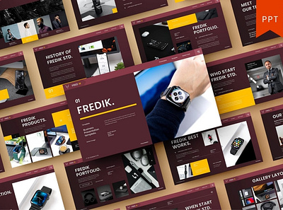 Fredik Multipurpose Template clean colorful company corporate google slides keynote modern multipurpose multipurpose template photography pitch deck portfolio powerpoint presentation studio template unique web design web development website