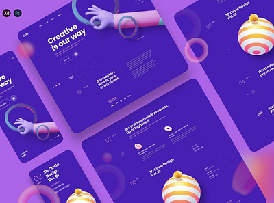 Coiii - Creative agency landing page template ads advertising app banner banner ad banner ads banner design banners creative facebook google adsense instagram interface landing page mobile modern page promo ui ux