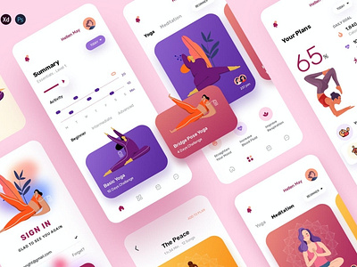 May - Yoga & Meditation Mobile App UX, UI Template