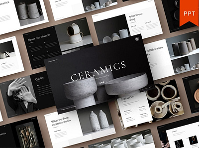 Ceramics Multipurpose Template clean colorful company corporate google slides keynote modern multipurpose multipurpose template photography pitch deck portfolio powerpoint presentation studio template unique web design web development website