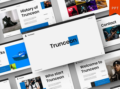 Trunceon Multipurpose Template clean colorful company corporate google slides keynote modern multipurpose multipurpose template photography pitch deck portfolio powerpoint presentation studio template unique web design web development website