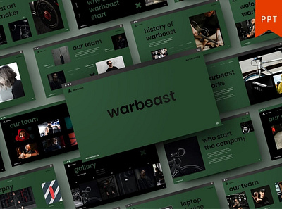 Warbeast Multipurpose Template clean colorful company corporate google slides keynote modern multipurpose multipurpose template photography pitch deck portfolio powerpoint presentation studio template unique web design web development website