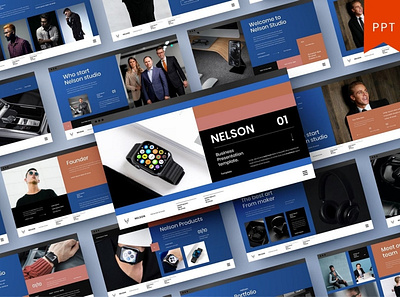 Nelson Multipurpose Template clean colorful company corporate google slides keynote modern multipurpose multipurpose template photography pitch deck portfolio powerpoint presentation studio template unique web design web development website